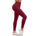 thumbnail image 1 of Women's Ribbed High Waisted Leggings Seamless Stretch Yoga Workout Pants, 1 of 6