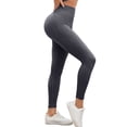 thumbnail image 1 of Women's Ribbed High Waisted Leggings Seamless Stretch Yoga Workout Pants, 1 of 5