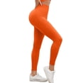 thumbnail image 1 of Women's Ribbed High Waisted Leggings Seamless Stretch Yoga Workout Pants, 1 of 6
