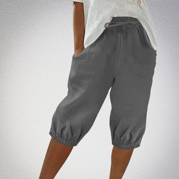 Women's Ribbed Knit Elastic Waist Casual Shorts with Pockets for Sports and Summer Wear