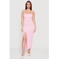 thumbnail image 1 of Women's Ribbed Knit Front Slit Scoop Neck Dress, 1 of 3