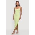 thumbnail image 1 of Women's Ribbed Knit Maxi Cami Dress with Side Slit, 1 of 3