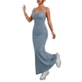 thumbnail image 1 of Women's Ribbed Maxi Tank Dress 95% polyester 5% spandex soft stretchy fabric for everyday wear seasonless versatile, 1 of 13