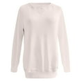 thumbnail image 1 of Women's Ribbed Pocket Pullover Sweatshirt Loose Fit Long Sleeve Top Soft Comfortable Casual Winter Fall Fashion, 1 of 2