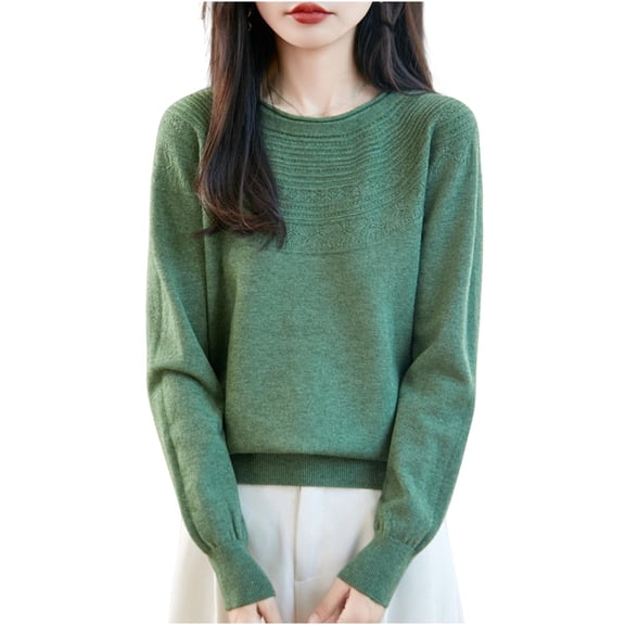 Women's Ribbed Shirts Round Neck Long Sleeve Tops Slim Fitted Undershirts Spring Casual Basic Layering Tees