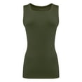 thumbnail image 1 of Women's Ribbed Sleeveless Crew Neck Summer Top Casual Basic Strap Tank Top, 1 of 5