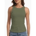 thumbnail image 1 of Women's Ribbed Tank Top - Sleeveless Crew Neck Summer Shirt, Casual Basic Strap Top, 1 of 4
