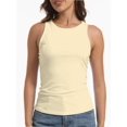 thumbnail image 1 of Women's Ribbed Tank Top - Sleeveless Crew Neck Summer Shirt, Casual Basic Strap Top, 1 of 4