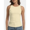 thumbnail image 1 of Women's Ribbed Sleeveless Crew Neck Summer Top Casual Basic Strap Tank Top, 1 of 4