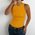 thumbnail image 1 of Women's Ribbed Sleeveless Tank Top, Racerback Thick Strap Casual Camisole, Solid Color Basic Cami for Women, Summer Layering Tops, Everyday Basic Casual Tops for Women Yellow S, 1 of 6