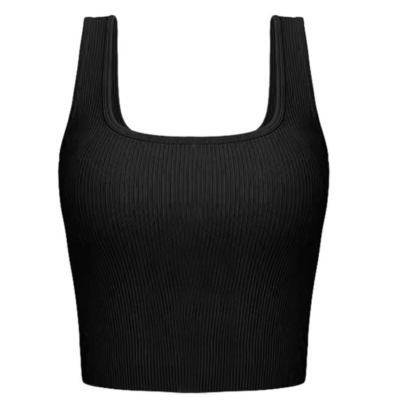 Women's Ribbed Square Neck Crop Top Sleeveless Tanks Tops for Daily Wear Offering Comfort and Styles in Every Outfit