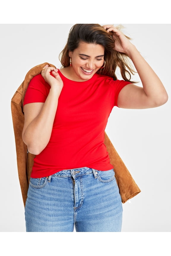 Women’s Ribbed T-Shirt Chili 3X