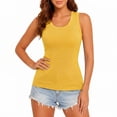 thumbnail image 1 of Women's Ribbed Tank Top, Viscose Sleeveless Round Neck Fitted Cami Shirts for Casual Daily Layering, 1 of 7