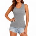 thumbnail image 1 of Women's Ribbed Tank Top, Viscose Sleeveless Round Neck Fitted Cami Shirts for Casual Daily Layering, 1 of 7