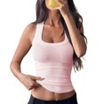 thumbnail image 1 of Women's Ribbed Tank Tops Knit Scoop Neck Sleeveless Fitted Casual Tops Summer Slim Basic Tee Shirts, S, 1 of 5