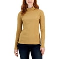 thumbnail image 1 of Women's Ribbed Turtleneck Top Warm Toffee XL, 1 of 1