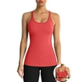 thumbnail image 1 of ANFERRY Women's Ribbed Workout Tank Tops with Built in Bra Racerback Athletic Top, 1 of 10