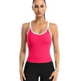 thumbnail image 1 of Women's Ribbed Workout Tank Tops with Built in Bra Racerback Athletic Top, 1 of 6