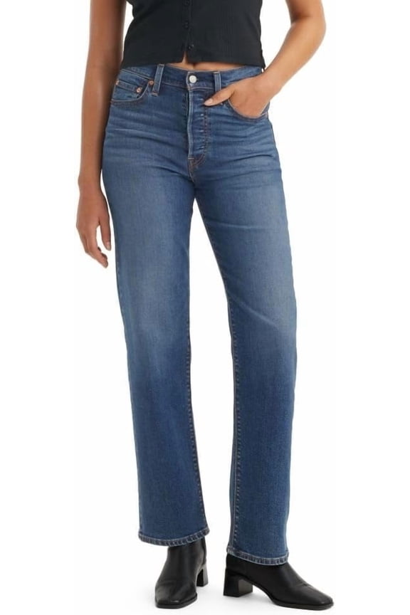 Women's Ribcage High-Rise Straight-Leg Jeans Color: The Last Straw Size: 24