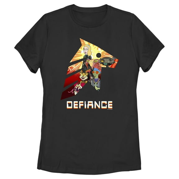Women's Rick And Morty Space Beth Defiance  Graphic Tee Black X Large