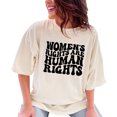 thumbnail image 1 of Women's Rights Are Human Rights Quote, Groovy Retro Wavy Text, Ivory Comfort Colors T-Shirt, 2XL, 1 of 1