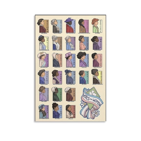 Women's Rights Poster Feminism Suffragette Edition She Series Canvas Wall Art Aesthetic Decorative Painting Living Room Poster