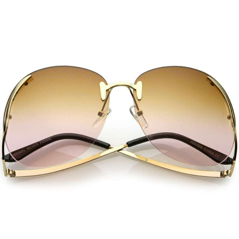 Oversized gold sunglasses cheap
