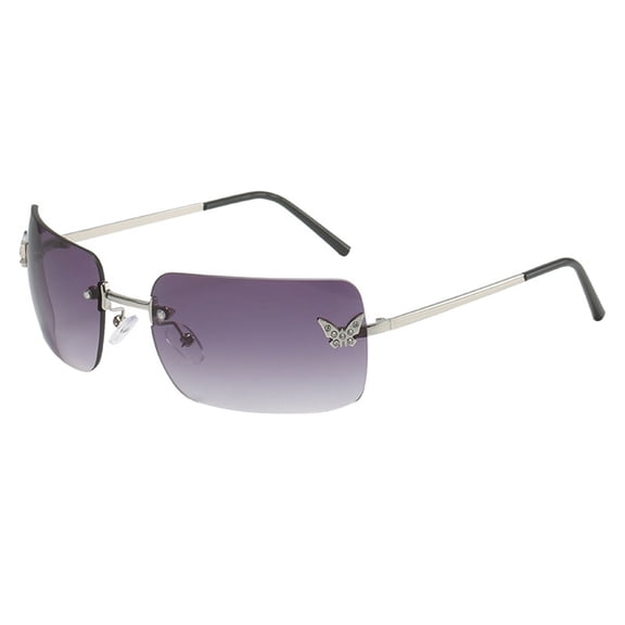 Women's Rimless Sunglasses Stylish Frameless Cycling for Lightweight Sports Eyewear for Outdoor Activities
