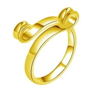 HGWXX7 Women's Ring Knitting Crochet Ring Metal Open Yarn Finger Holder Adjustable Crochet Tension Ring Yarn Tension Ring For Crochet Finger Release Knitting Craft Accessories Tools For Mother Grandma