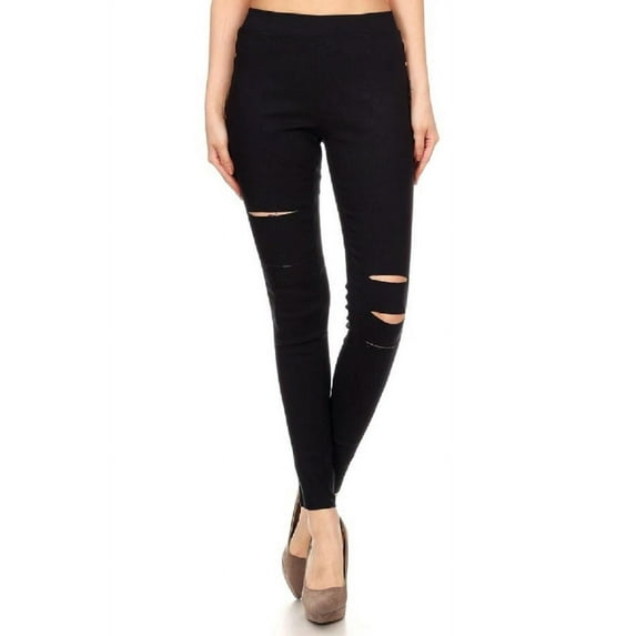 Women's Ripped Distressed Jean Jeggings Pull On Stretch Skinny Pants Size S-XXXL 29" Inseam