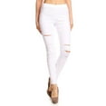 thumbnail image 1 of Women's Ripped Distressed Jean Jeggings Pull On Stretch Skinny Pants Size S-XXXL 29" Inseam, 1 of 3