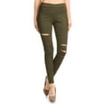 thumbnail image 1 of Women's Ripped Distressed Jean Jeggings Pull On Stretch Skinny Pants Size S-XXXL 29" Inseam, 1 of 3