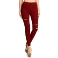 thumbnail image 1 of Women's Ripped Distressed Jean Jeggings Pull On Stretch Skinny Pants Size S-XXXL 29" Inseam, 1 of 4