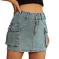 thumbnail image 1 of Women's Ripped Jeans Shorts Wide Leg New Jeans Trendy 90S Jeans Booty Lifting Jeans Denim Straight Leg Jeans Ripped Jeans Cargo Joggers Pants Loose High Waisted Short XS-XL, 1 of 2