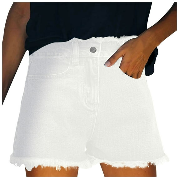 Women's Ripped Jeans Shorts Wide Leg Retro Yellow Mud Denim Jeans A High Waist Straight Leg Wide Leg Casual Summer Jean Shorts S-2XL