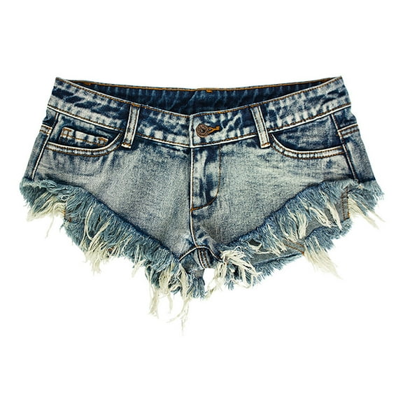 Women's Ripped Jeans Shorts Wide Leg Summer Beach Low Rise Vintage Solid Color Sexy Jeans Casual Summer Jean Shorts S-3XL