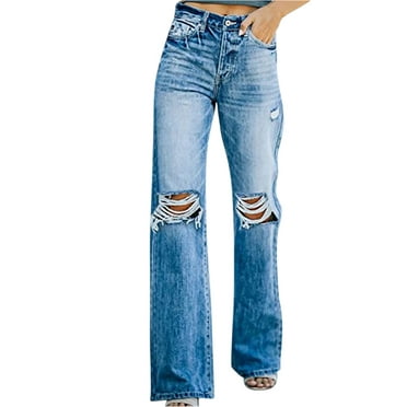 High Waisted Jeans For Women Jeans Slim Fit Distressed Stretch Pants ...