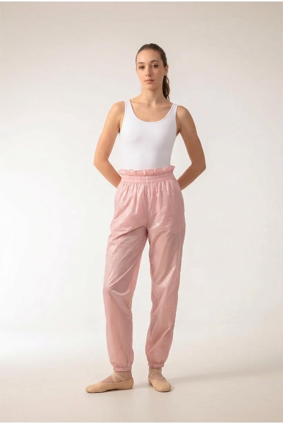 Ballet Warm Up Pants for Women High Waisted Ripstop Lightweight Flare