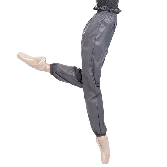 Women's Ripstop Trousers, Lightweight, Thin High Waisted Warm-up Trousers, Ballet Trousers for Girls and Women