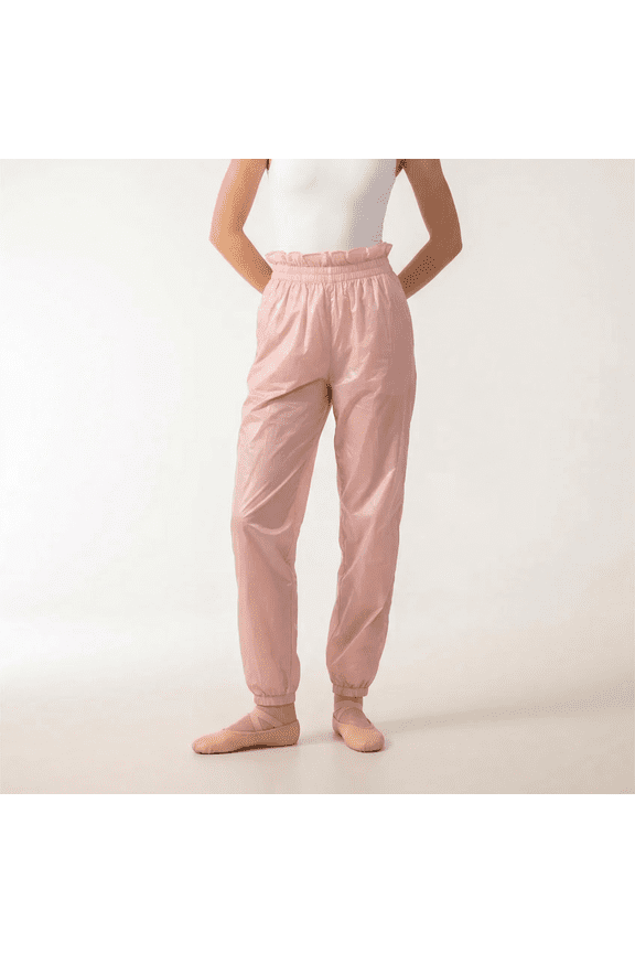 Women's Ripstop Trousers, Lightweight, Thin High Waisted Warm-up Trousers, Ballet Trousers for Girls and Women