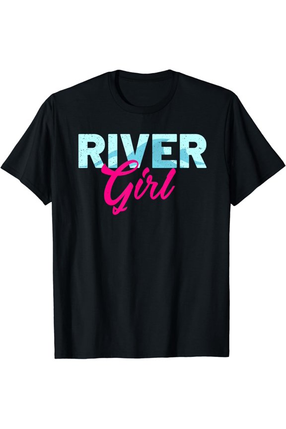 Women's River Girl Cute Summer Vintage Tubing Float Trip T-Shirt