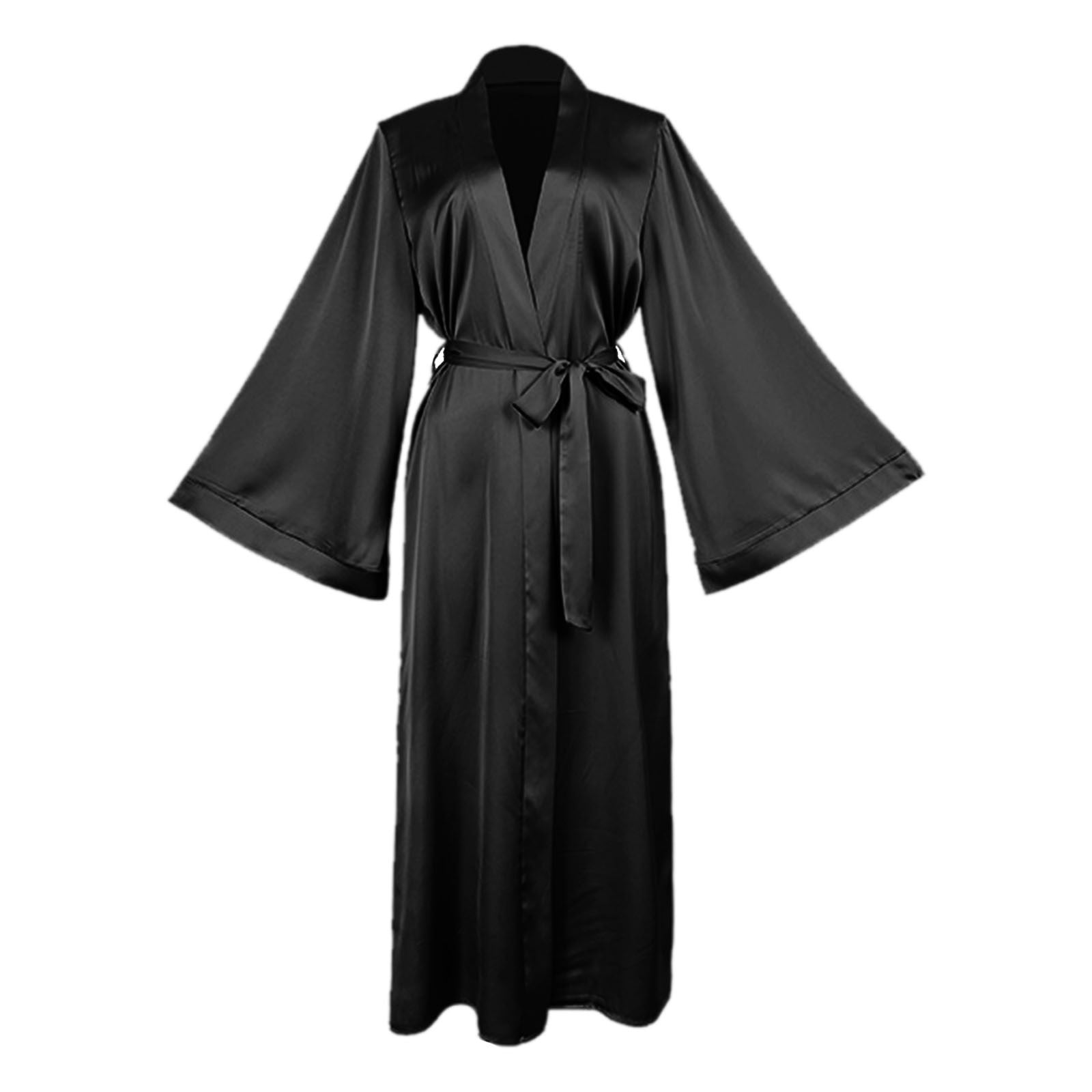 Women's Robe Silk Robes Lace Trim Light Weight Lounge Robes for Women ...