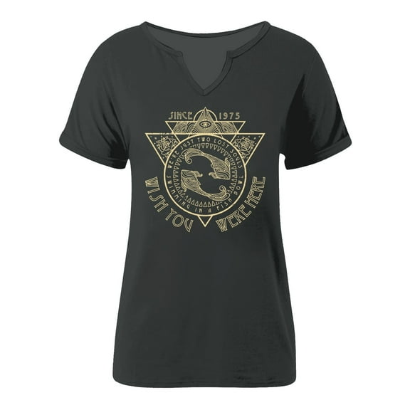 Women's Rock Band T Shirt Vintage Musical V-Neck Tees Country Music Short Sleeve Graphic Casual Fashion Tops