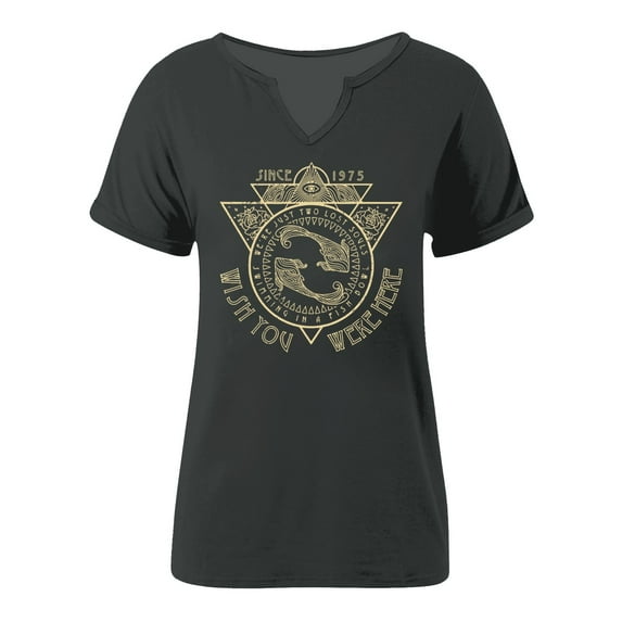 Women's Rock Band T Shirt Vintage Musical V-Neck Tees Country Music Short Sleeve Graphic Casual Fashion Tops