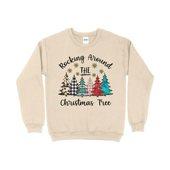 Women's Rocking Around The Christmas Tree, Merry Christmas Sweatshirt
