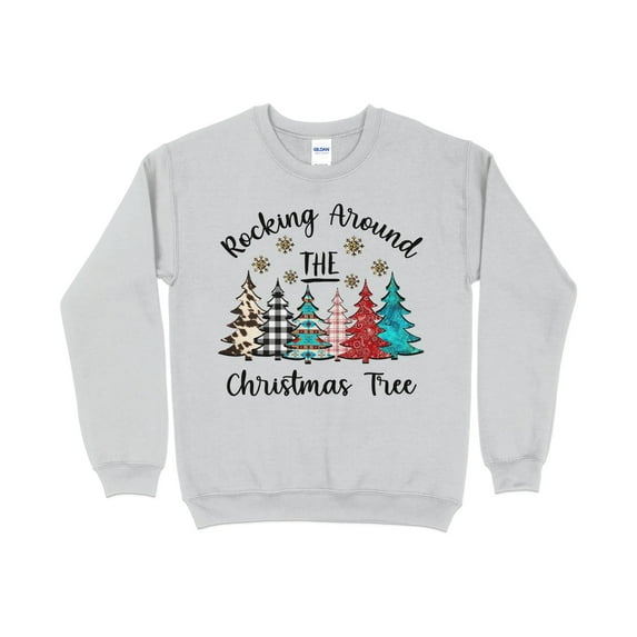 Women's Rocking Around The Christmas Tree, Merry Christmas Sweatshirt