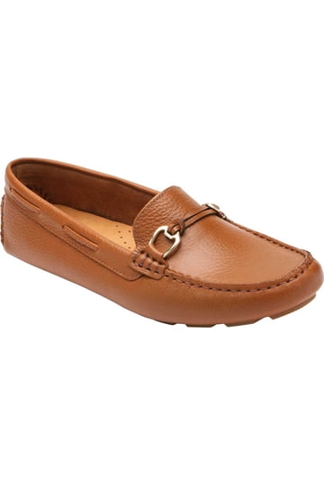 Rockport Works Women Tan‎ Leather Slip On Moccasin Work Shoes Size 7W Rockport Workwear Brown Comfort Shoes for Women for sale | eBay main image 4