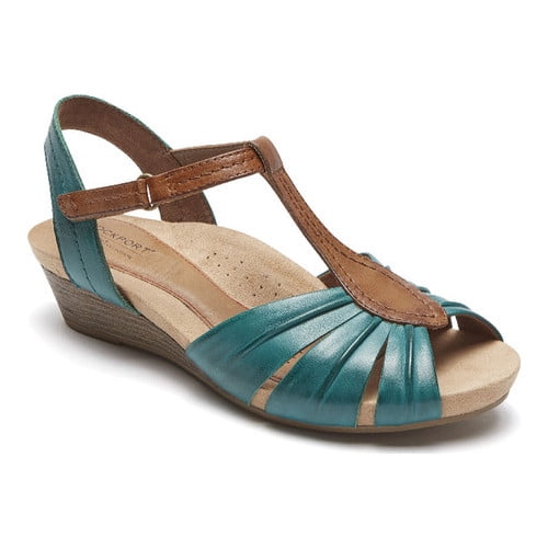 Women's Rockport Cobb Hill Hollywood Pleated T Strap Sandal