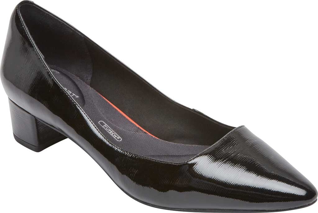 Women's Rockport Total Motion Gracie Pointed Toe Pump Black Patent Leather  5.5 M