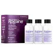 Womens Rogaine 2% Minoxidil Hair Regrowth Solution, 3 x 2 fl oz